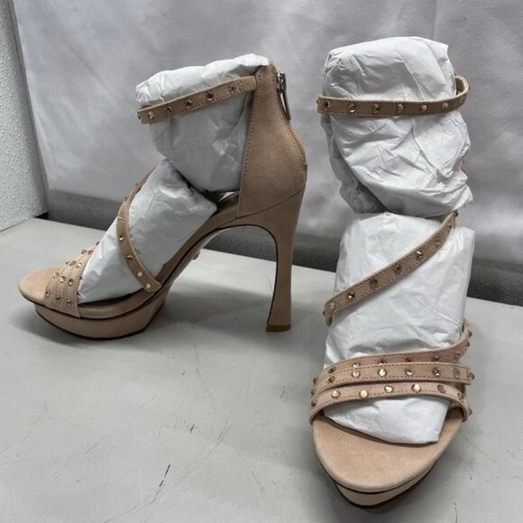 NEW PELLE MODA Women’s Neela Platform Sandals Blush Suede Size 8.5M New - Picture 4 of 6
